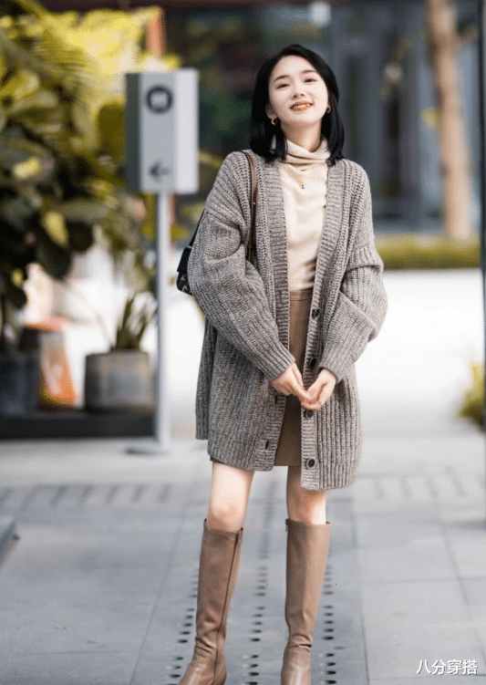 八分穿搭 冬季保暖穿搭少不了针织衫，借鉴这几组搭配思路，温柔保暖还洋气