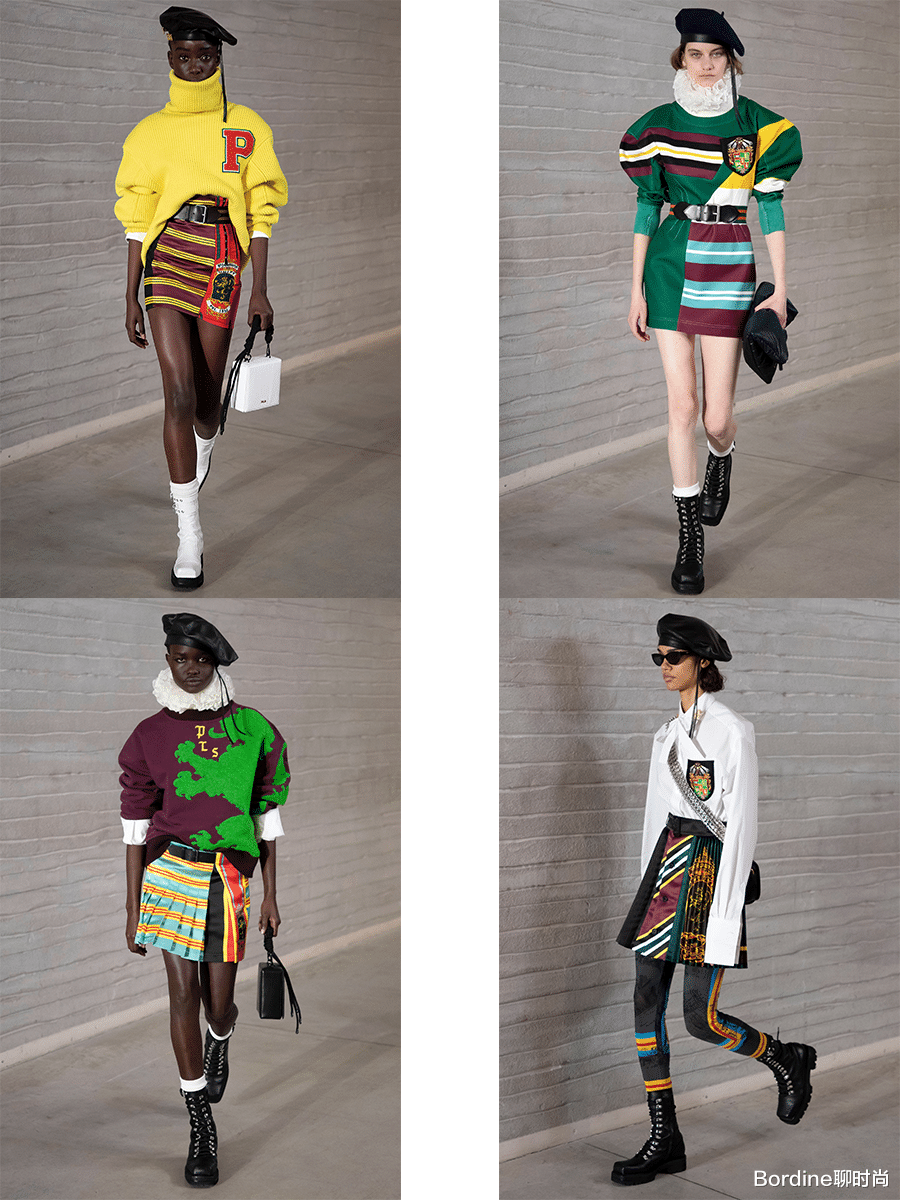 Bordine聊时尚 Philosophy Di Lorenzo Serafini 2021秋冬,贝雷帽+方头战靴的搭配
