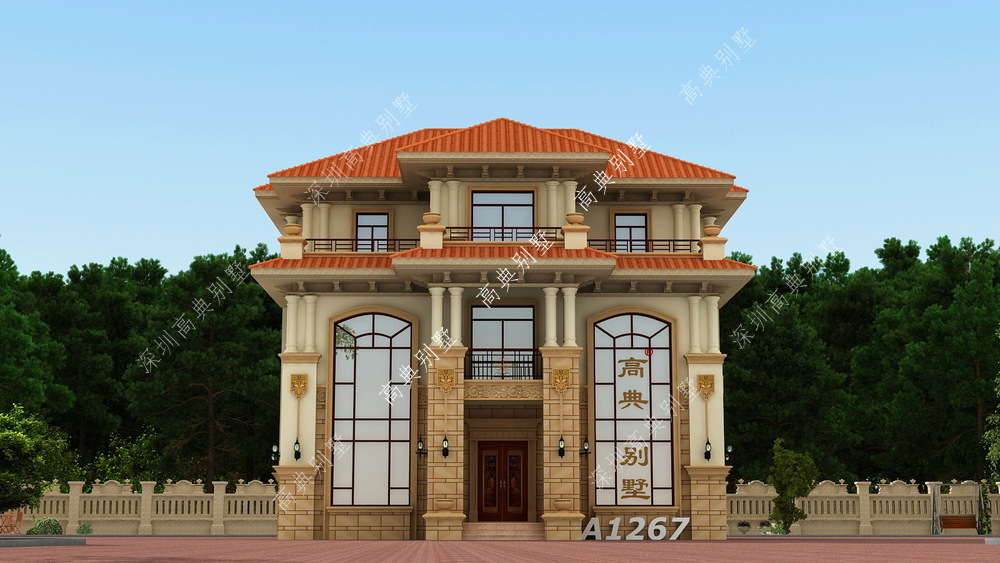 这款欧式三层别墅,喜欢的话可以收藏,作为盖房参考。