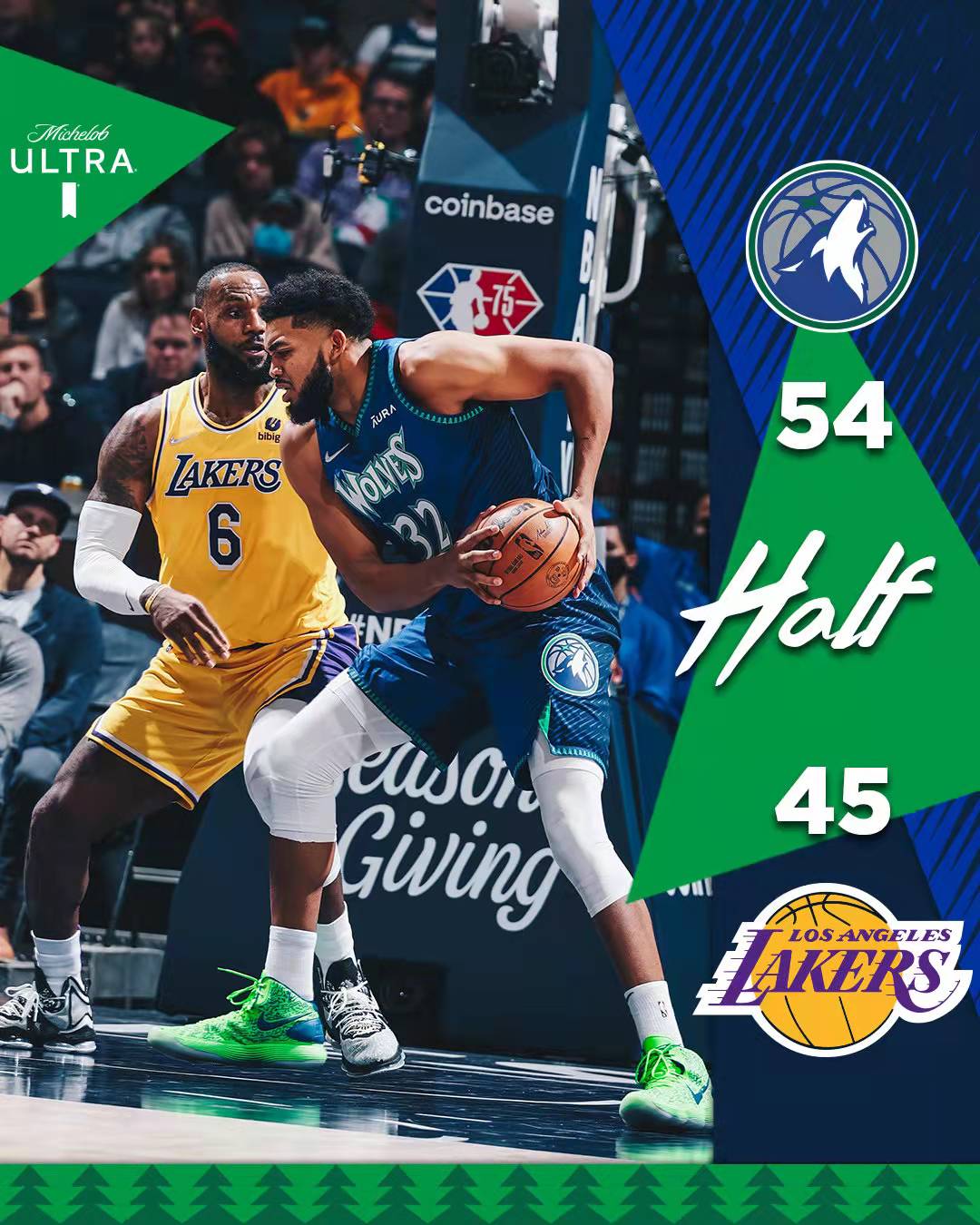 唐斯|54-45！唐斯大爆发，詹姆斯7+7，威少8+2，小托马斯制造大惊喜