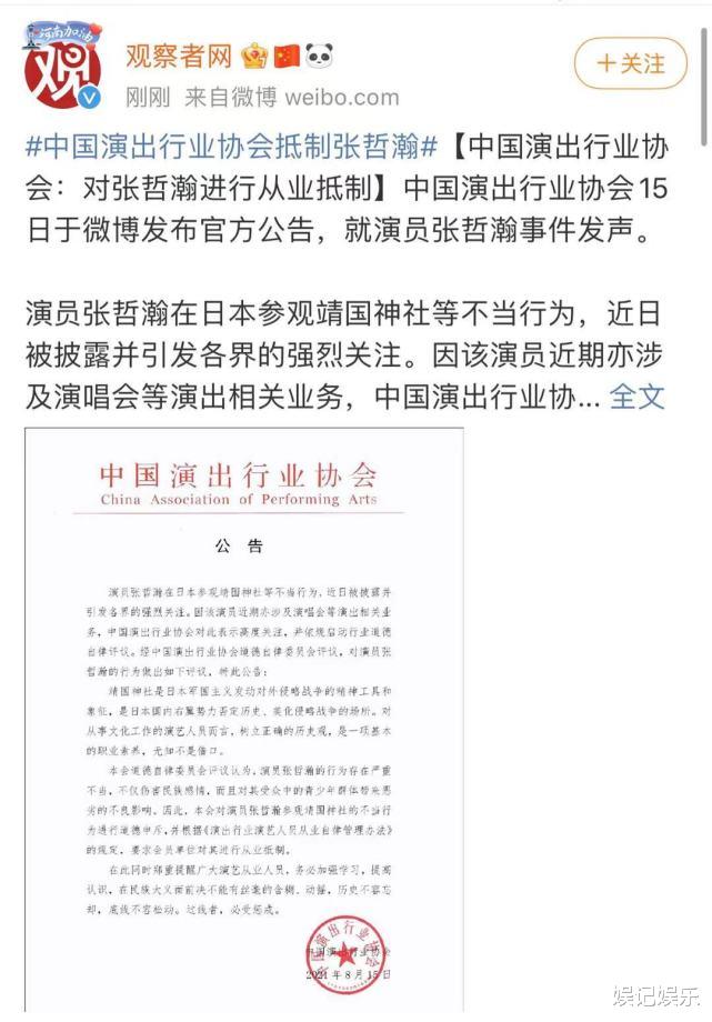 张哲瀚|张哲瀚正式被全网封禁，歌曲已经下架，代表作《山河令》也把他除名