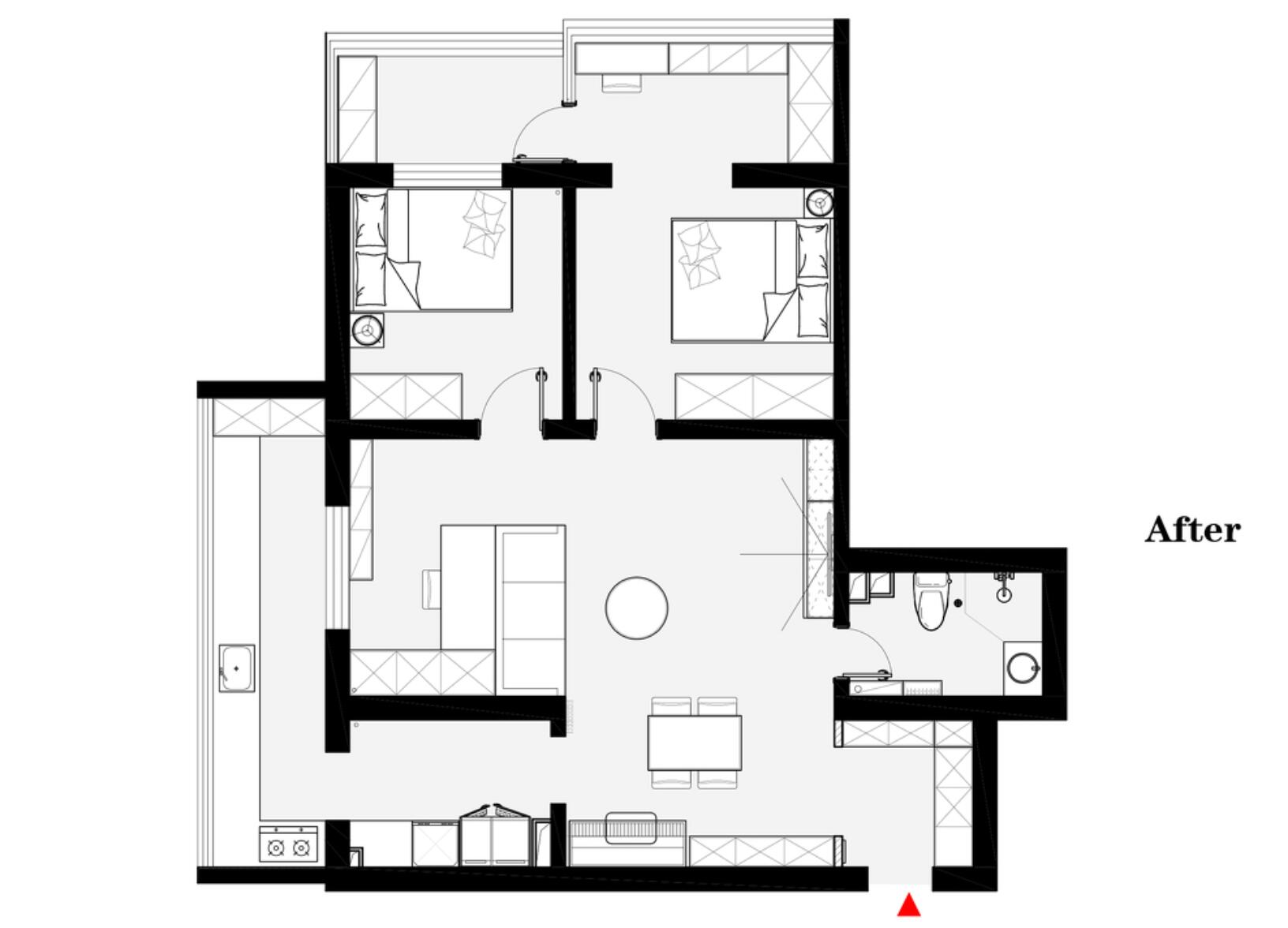 小拾谈装修|玄关做转角柜，客厅一分为二，这个家我看不到一点浪费，太实用了