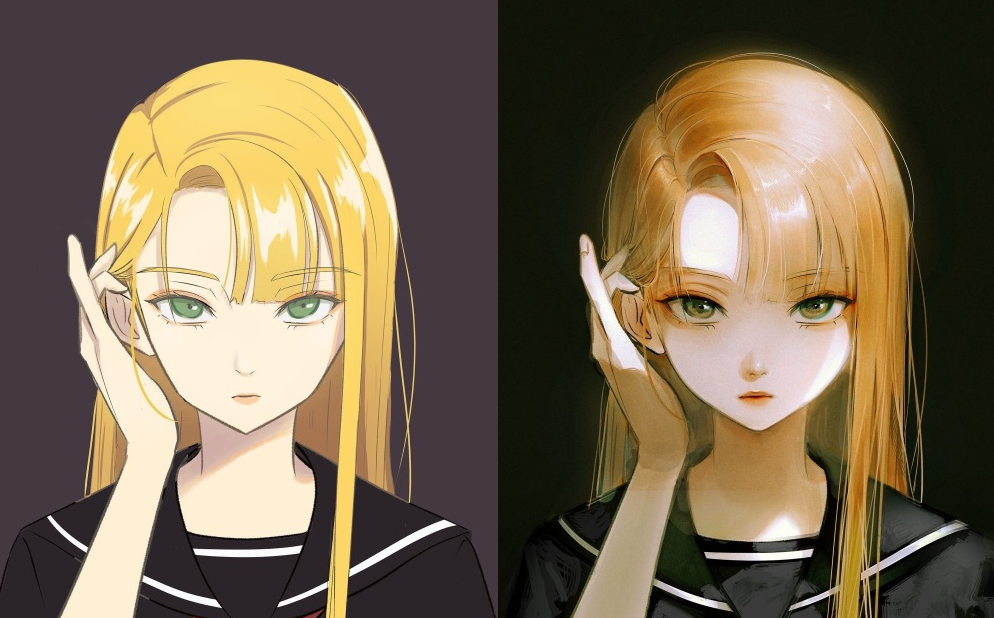 画师|动漫角色也能“化妆”?韩国画师分享改图,完工的效果太惊艳