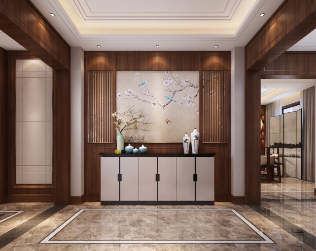 新中式270平复式设计,现代设计理念和中国传统元素并存