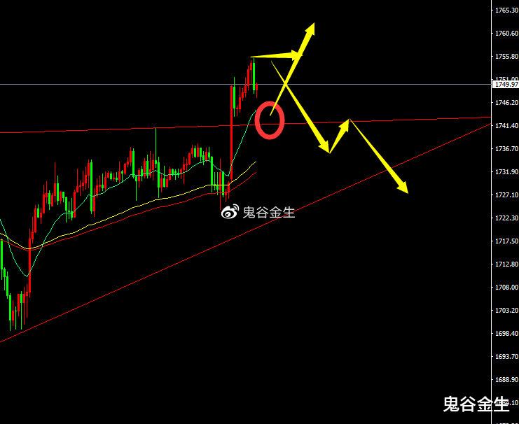 黄金 鬼谷金生：黄金中线多，波段多如期获利！