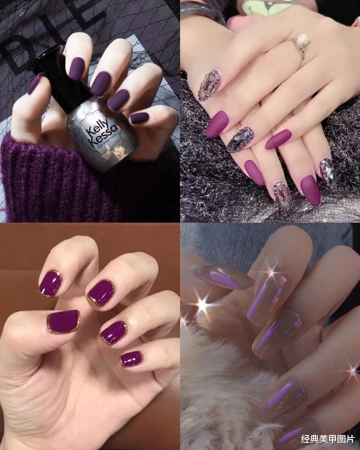 打底裤|高贵优雅的紫色美甲，气质又巨显白，33款中肯定有你想要的