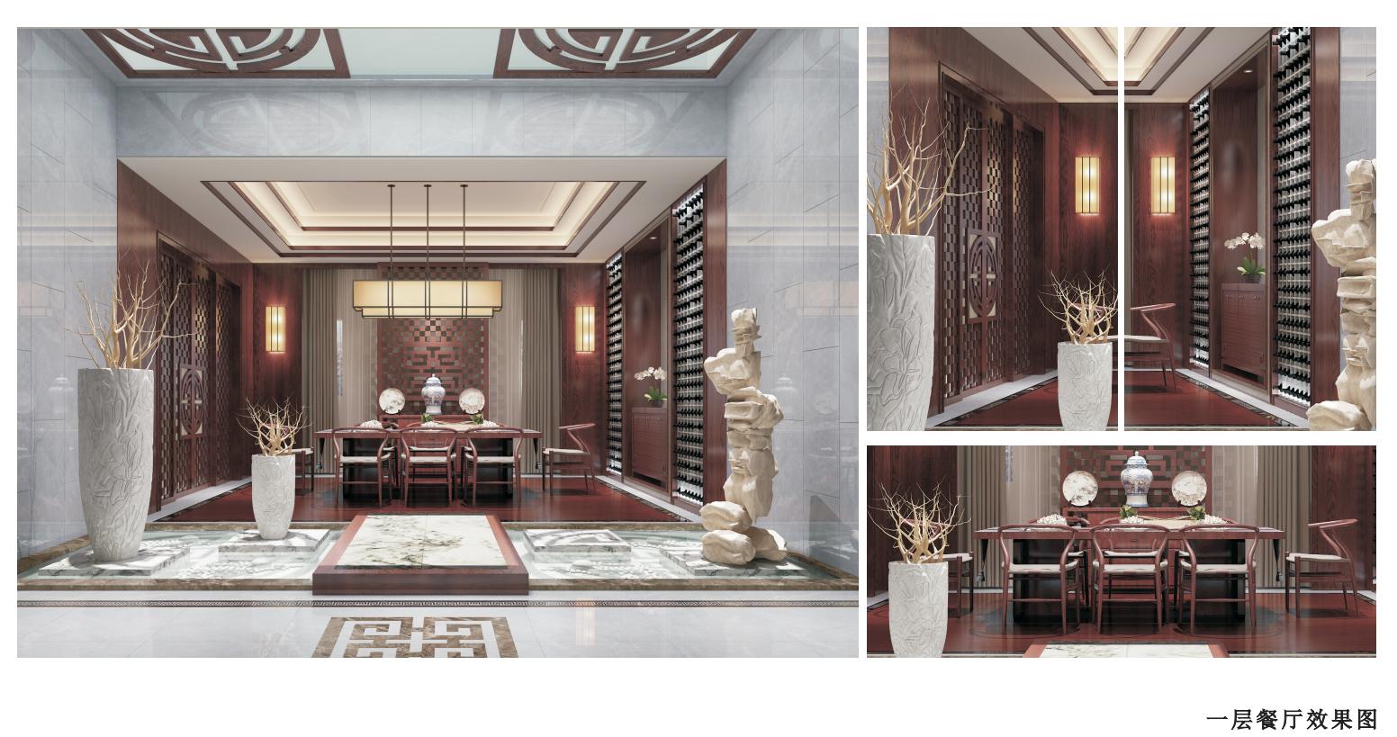 古韵禅境——中式风格|珠海松湖别墅设计装修案例