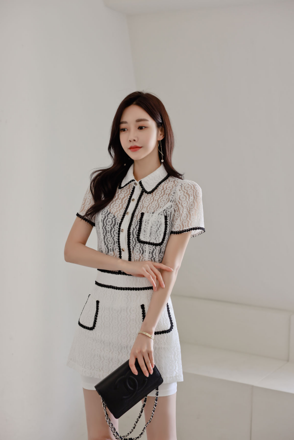 心壹文学|女神孙允珠的时尚搭配:文艺苦咖啡透明轻盈包臀衬裙