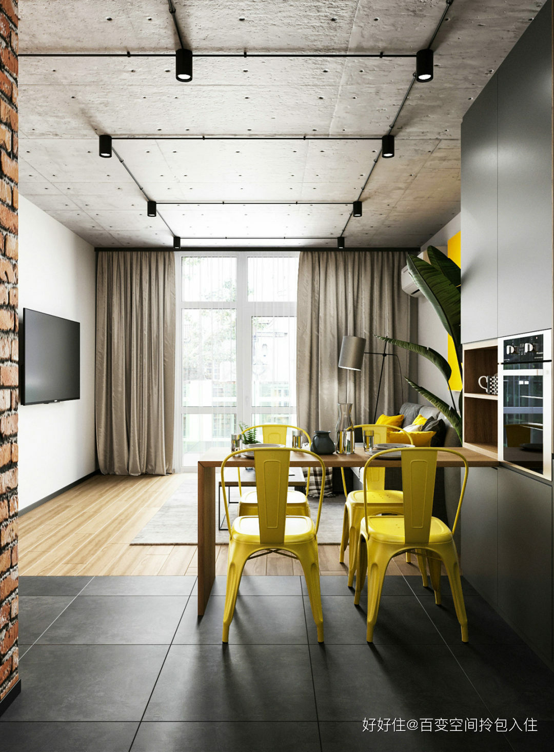 软装百变君|60㎡阁楼公寓设计,是你喜欢的feel吗!