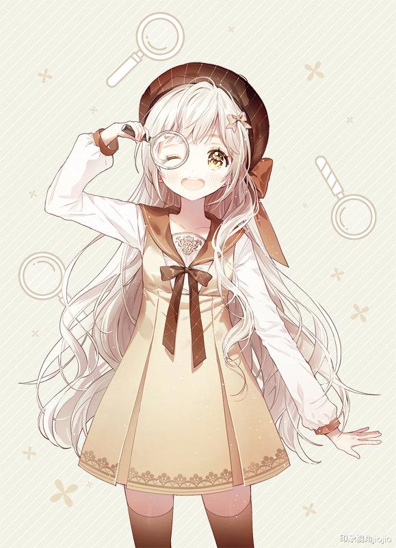 |清新淡雅的动漫花样少女，偏白彩色的渐变式上色太让人喜欢了