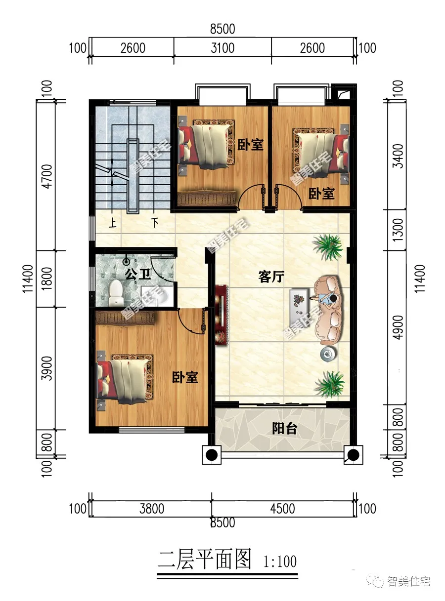 |3款小面宽设计的新中式别墅，30万左右建新房，这几栋都合适！