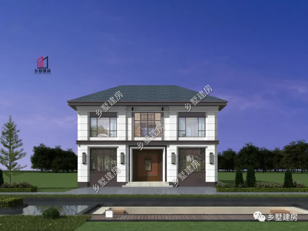 |这样的别墅你见过吗，二层新中式风格，典雅大气有内涵