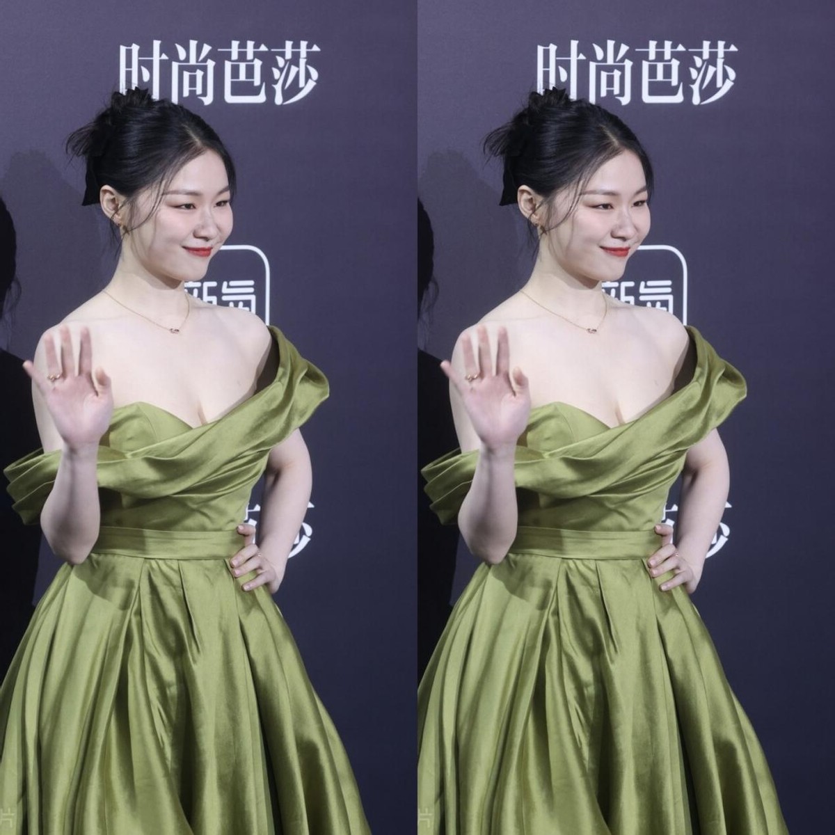 白小白的衣橱|别因为金靖的长相忽略她的身材，穿低领裙秀曲线，快“包”不住了