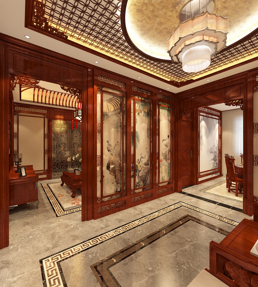 |中式设计｜350㎡大宅装修 三千明灯照亮心之归处