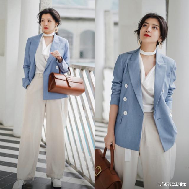 时尚穿搭生活馆|立秋后少穿黑白灰,学习这位博主穿搭配色技巧,减龄又有质感