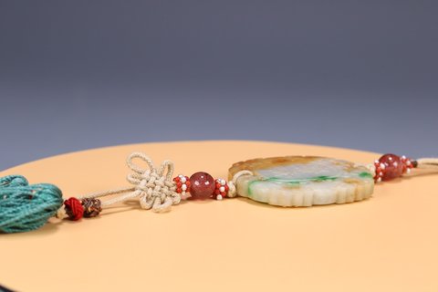 翡翠|晚清 老翡翠斋戒挂牌