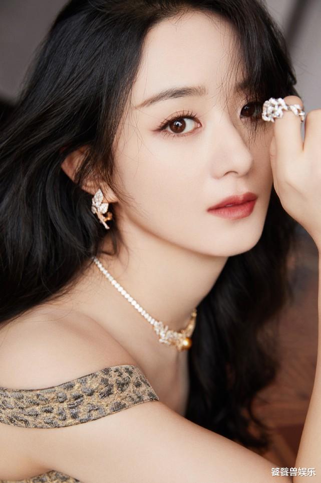 赵丽颖|赵丽颖品牌活动造型出炉，穿豹纹长裙出镜，85花的风格好撩人