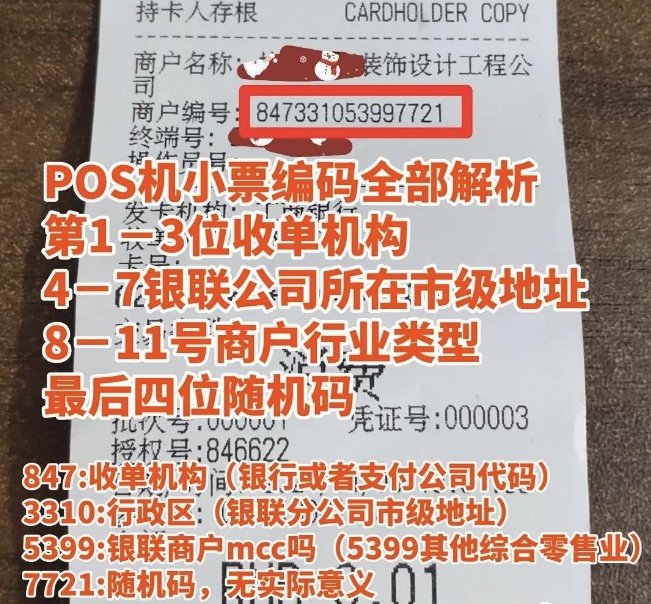 一张小票就可以看出哪些POS机不能刷装修贷卡。