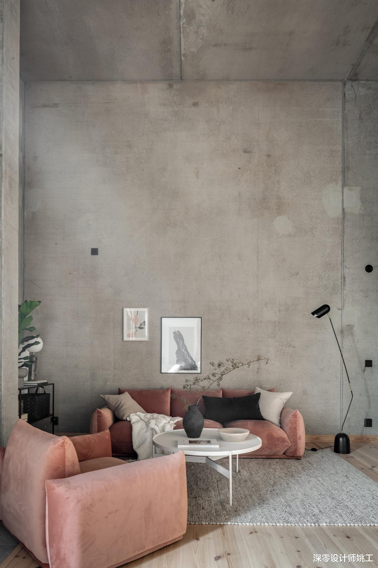 要是我有房,我也想像他家这样装,混凝土墙面也能做的如此高级!