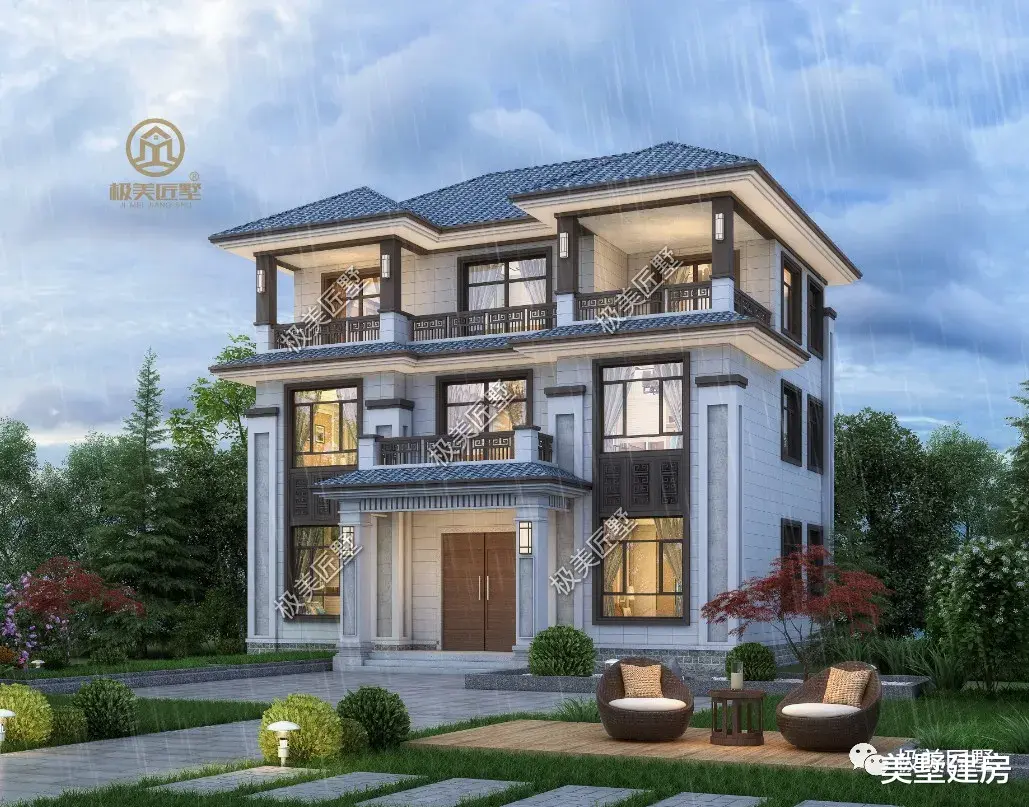 不拘泥于传统中式的新中式别墅,富有古典韵味又有现代特色