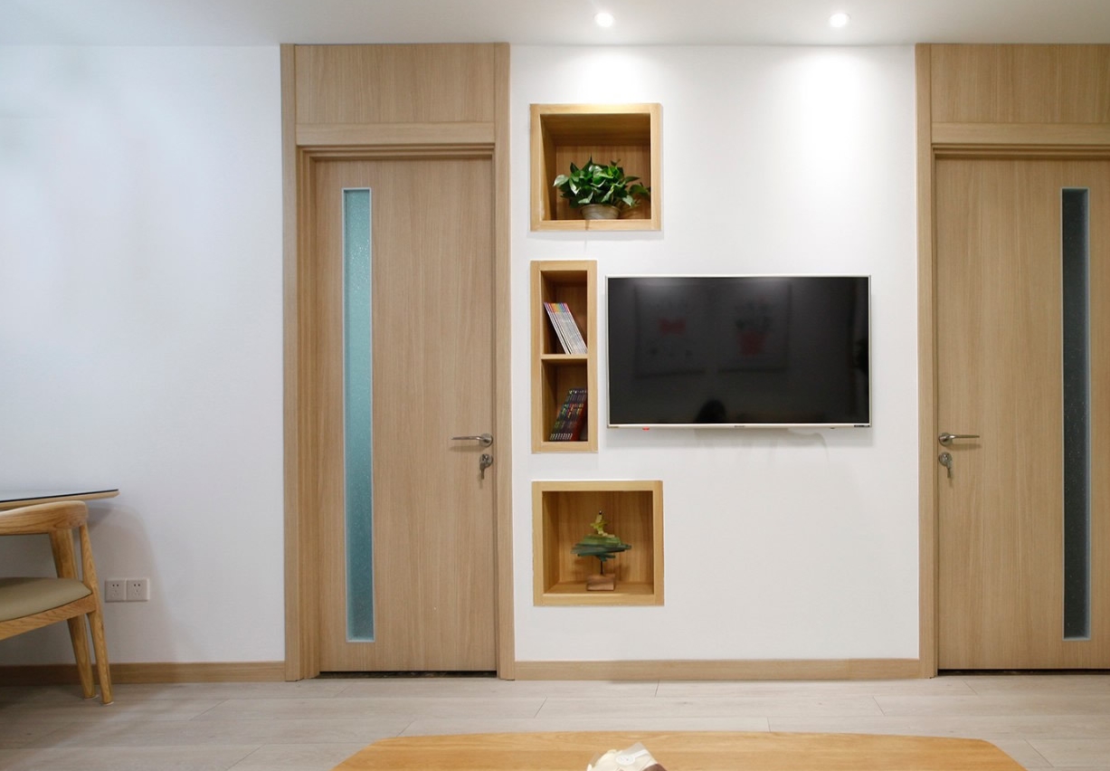 我在电视墙上做个“小改动”，沙发“藏入”墙！电视柜都不用了！