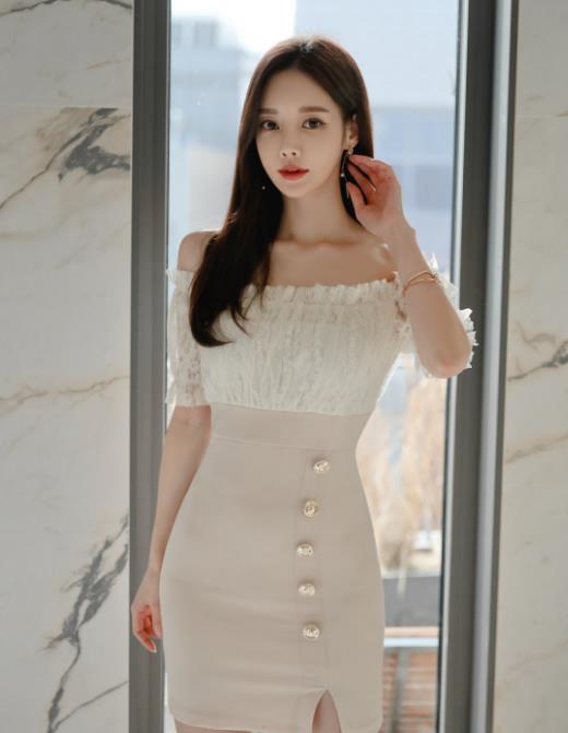 壹品穿搭|女神孙允珠高清时尚搭配：香肩流苏扇叶清纯花雪文艺裙