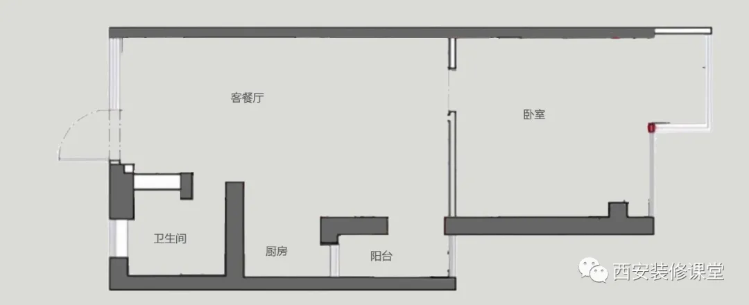 60㎡公寓，一室变两室