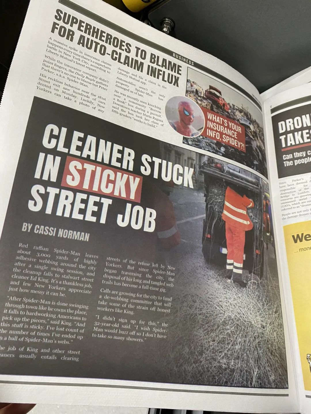 周杰伦|蜘蛛侠《号角日报》报亭出现在现实中，也太强了吧