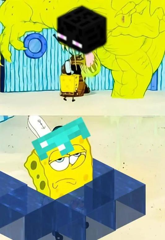 我的世界|我的世界：在mc中钓鱼很科学？有个水坑就可以，基岩是软不是硬