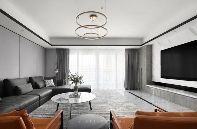 170㎡现代黑白灰,时尚优雅的设计,低调高级有档次