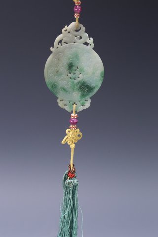 翡翠|清翡翠螭龙壁