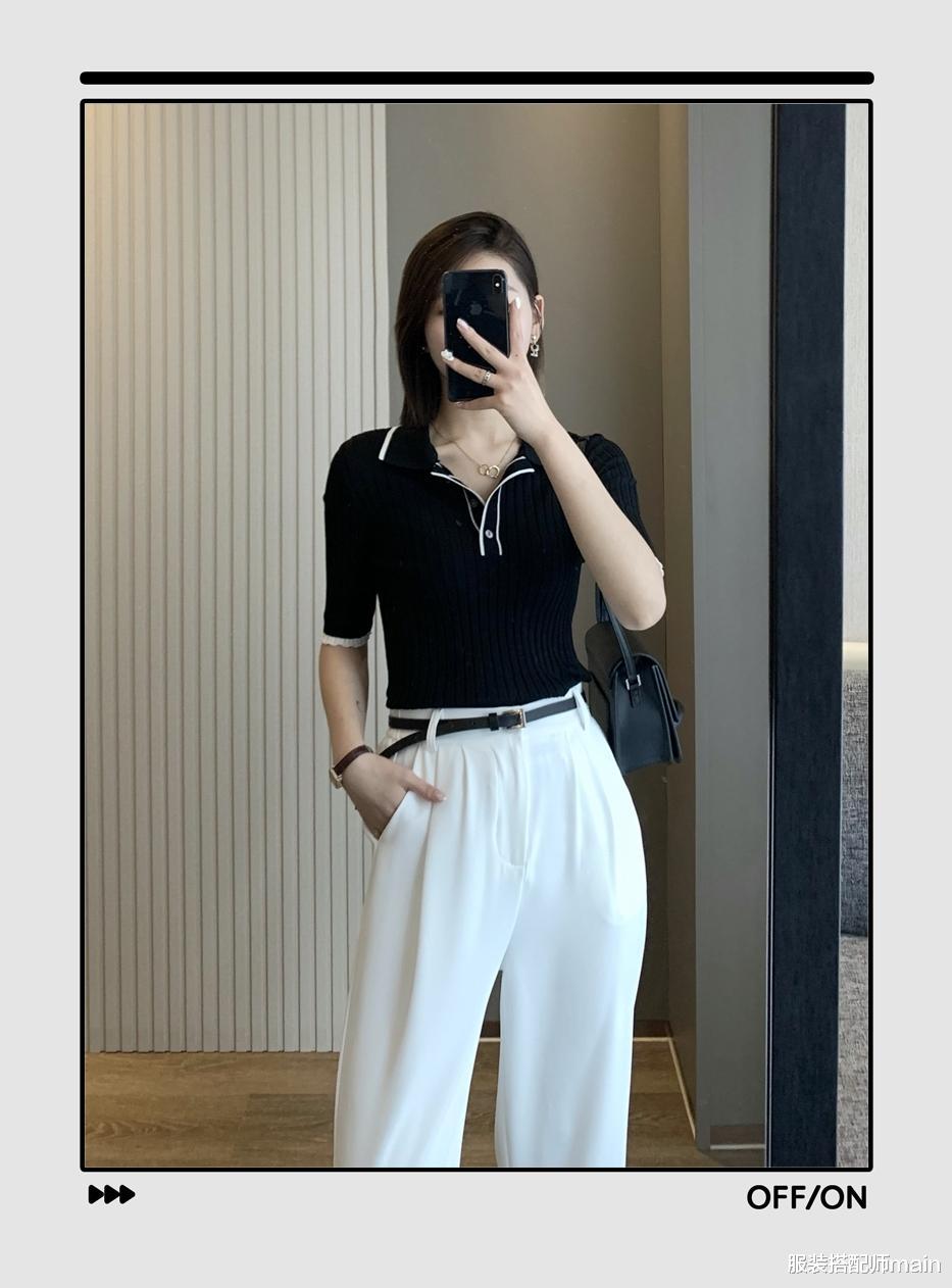 服装搭配师main|你的早秋衣橱必须要有一件针织短袖!比T恤时髦,比外套凉快