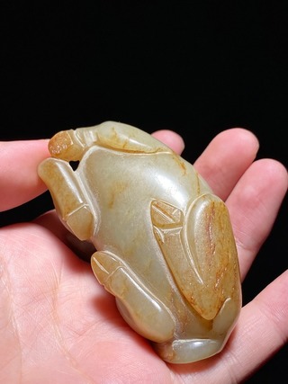 和田玉籽料|明 和田玉籽料 玉牛 卧牛 摆件 纸镇 把件