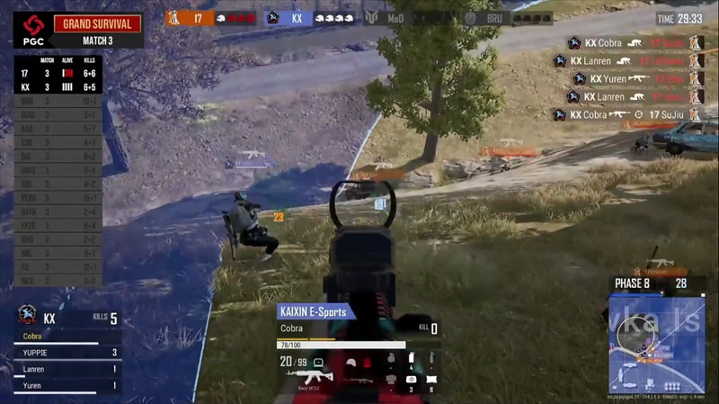 吃鸡游戏|PGC资格赛:天选之子KX战队吃鸡,肖天鹏极限拉枪,17错过太多