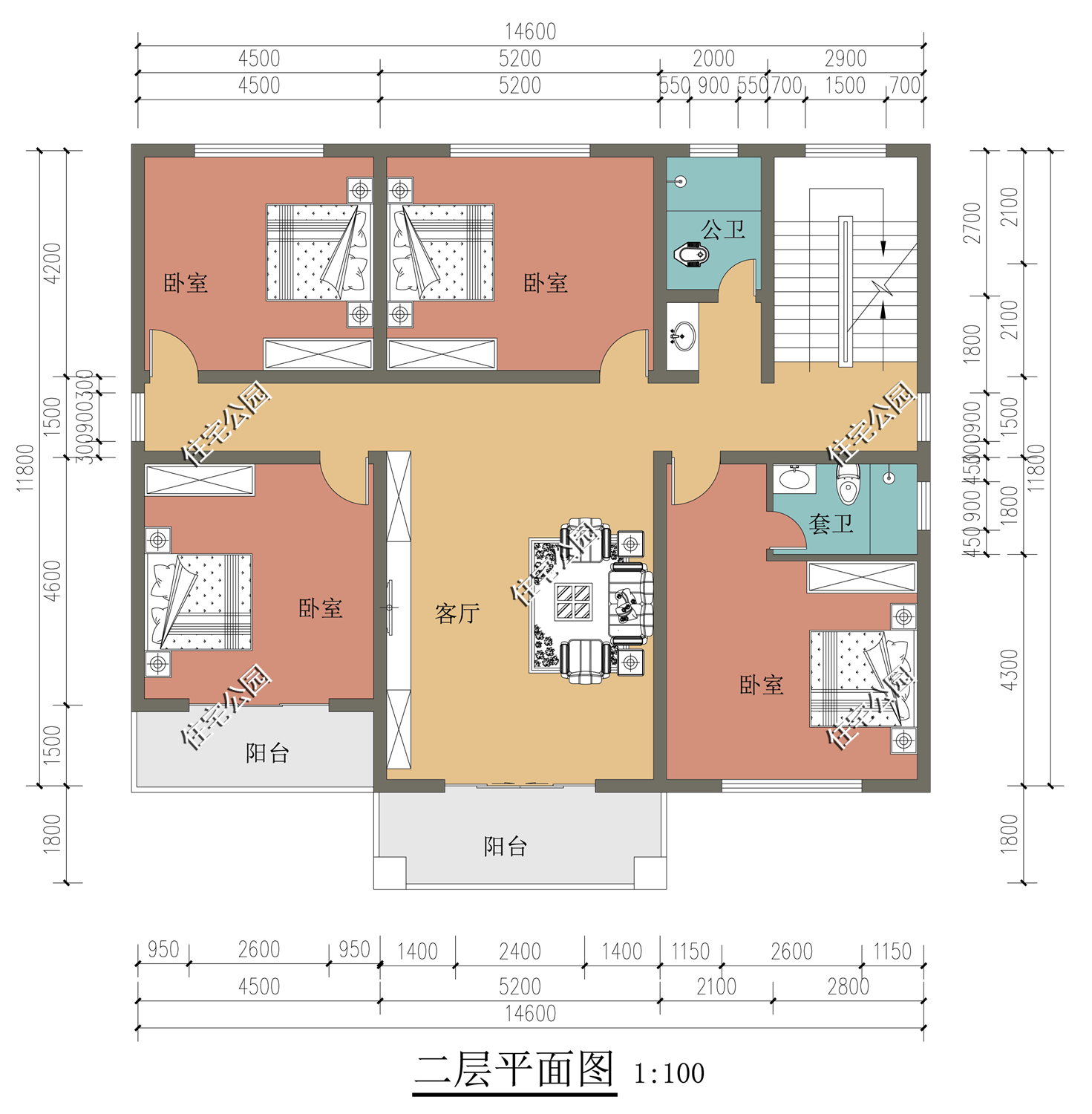 别墅|下半年回农村建房，看看这3套二层别墅图纸，每套颜值都很高