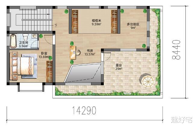 小户型|家里的小宅基地不好建房，造价30万，占地100平二层别墅