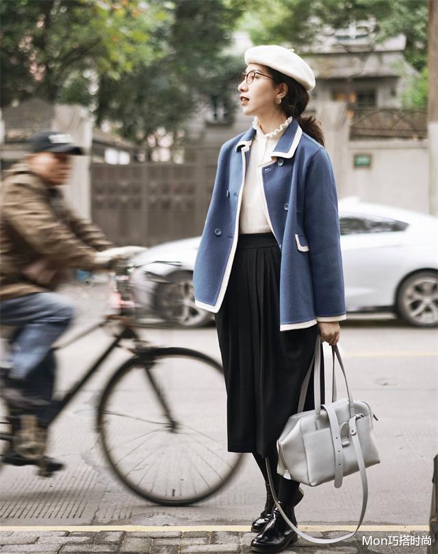 Mon巧搭时尚 既要温度也要风度,秋天就该这么穿:“半身裙+裸靴”,洋气显瘦