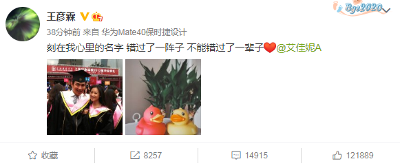 Ван Янь Линь признался, что встречается с актрисой Ай Цзя Ни + комментарий Тао