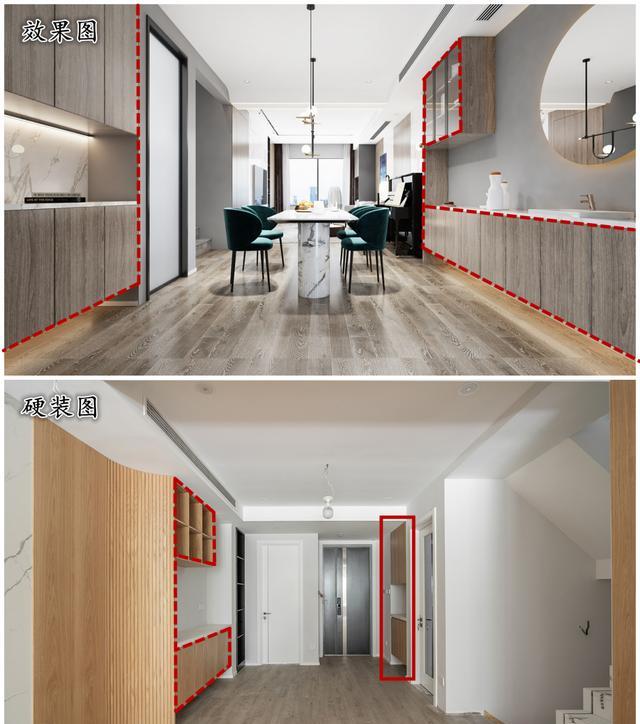 阳光房|255㎡三层底复式硬装现场，地下室封成阳光房，平层价格装出别墅范