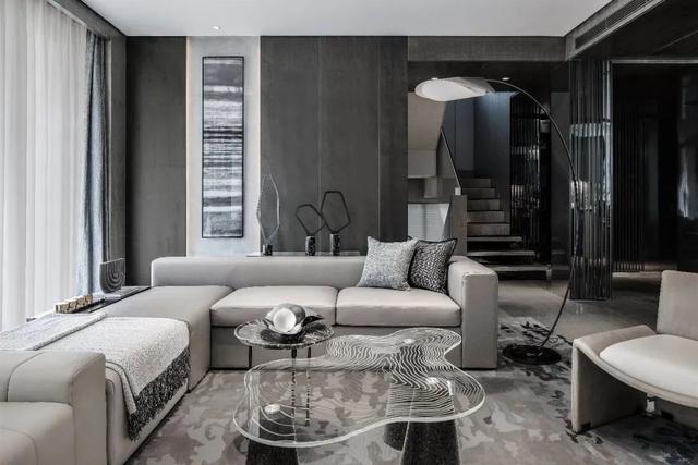 粉色|550㎡现代风别墅，高级灰与水墨色，低调档次的效果很独特