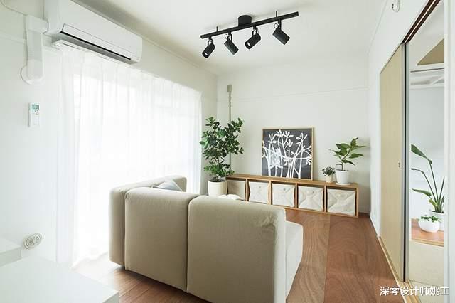 40㎡再装修范本，沙发不靠墙划分区域，全屋不紧凑，反倒一片清爽
