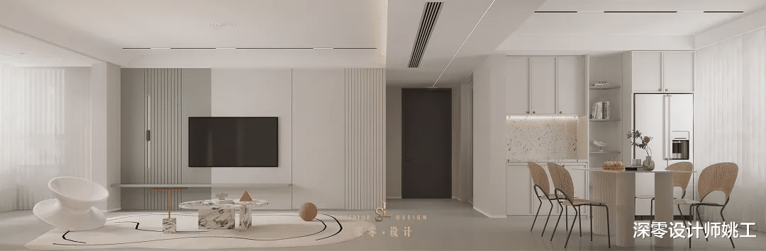 当现代遇上法式，123㎡也有了不一样的风采，整屋拉满精致感