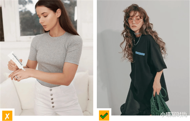 小喵聊时尚|T恤不一定要塞进下装里,今夏流行“衣摆盖胯部”,时髦还高级