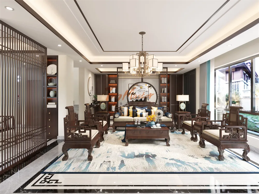 |【鲁班装饰】半山御府198㎡新中式，风华清雅