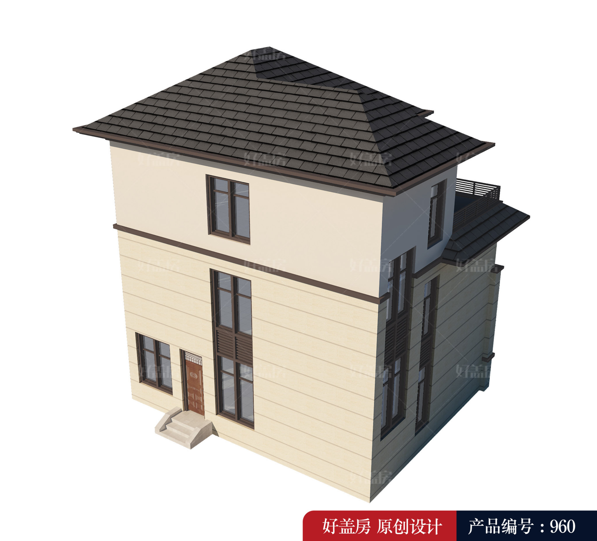 |新中式别墅效果图