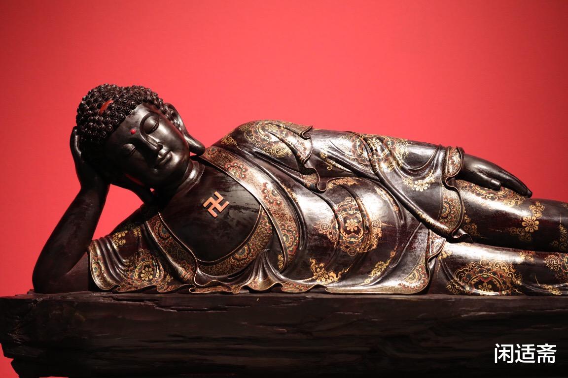 紫檀|仙作佛像木雕,紫檀木,描金吉祥佛