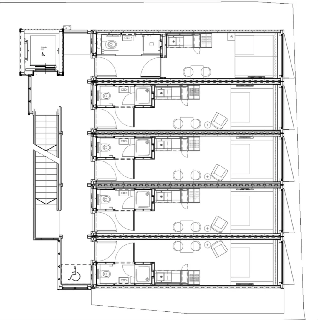 亿伽设计│酒店设计│集装箱公寓酒店：用回收集装箱构成的现代化公寓酒店