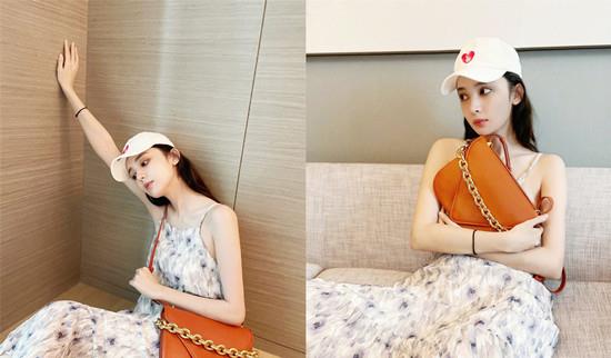 方脸妹说时尚|古力娜扎深夜看剧本真用心，穿背带裙戴礼帽耳环，打扮精致似名媛