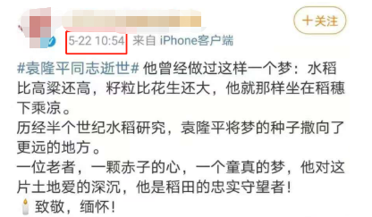 刘烨|谣言成真！上午还在辟谣，下午袁隆平却传出噩耗，享年91岁