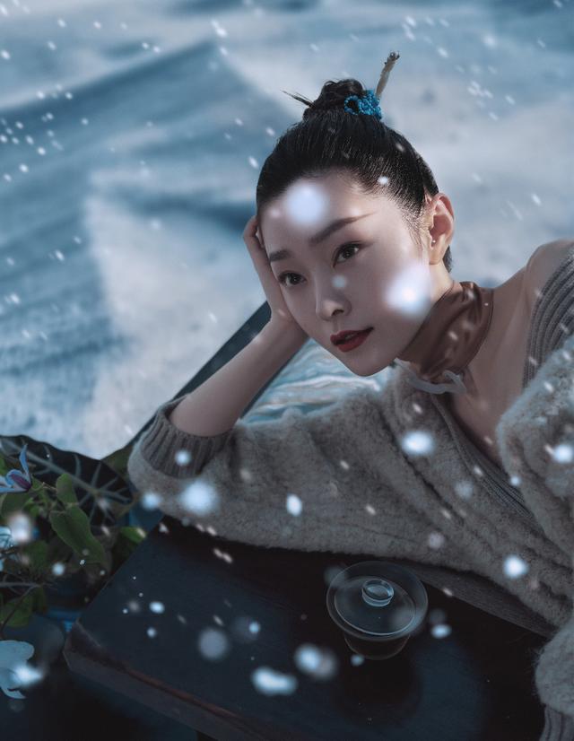 宋轶|宋轶飞雪茶韵大片曝光 国风造型诠释古典韵味之美